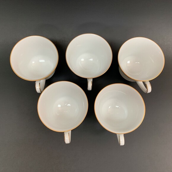 Noritake Legendary Edgerow Cups Blue White Gold Trim 4078 Lot of 5 - Picture 6 of 8